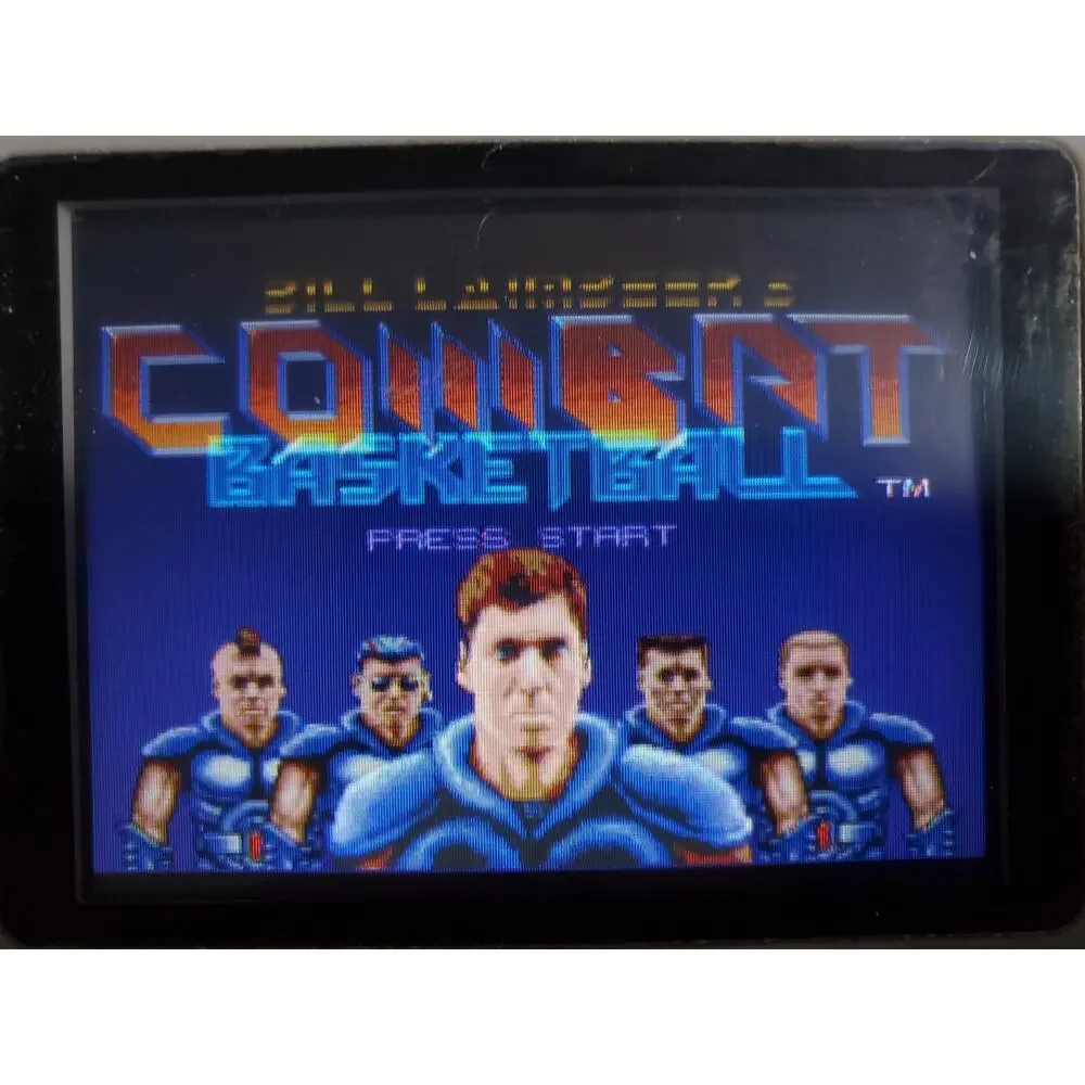 SNES - Bill Lambeer Combat Basketball - Includes Box and Manual